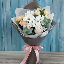 Букет цветов из:  Хризантемы и Розы #REPLACE_PRED# Савино