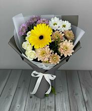 Букет цветов из:  Розы, Герберы и Хризантемы #REPLACE_PRED# Савино