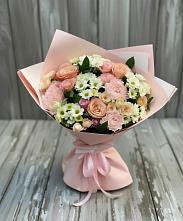 Букет цветов из:  Гвоздики, Розы и Хризантемы в Савино