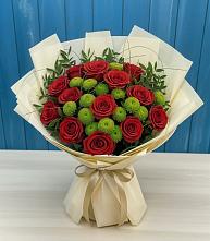 Букет цветов из:  Розы и Хризантемы в Савино