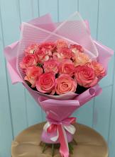 Букет 15 Розовых роз Равель в Савино