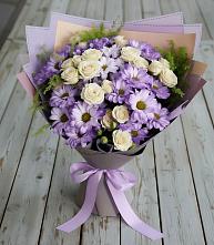 Букет цветов из:  Хризантемы и Розы в Савино